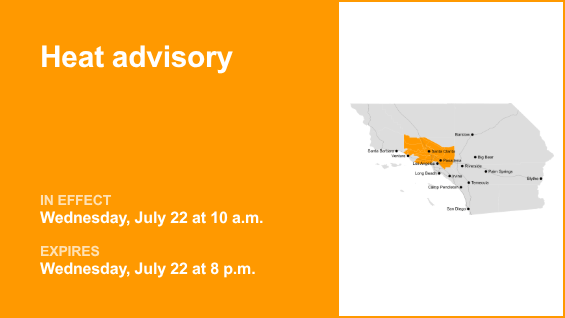 Heat advisory for Los Angeles County for Wednesday – Pasadena Star News