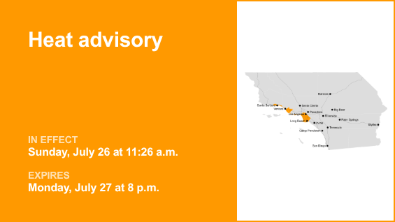 Heat advisory for Los Angeles County until Monday evening – Daily News