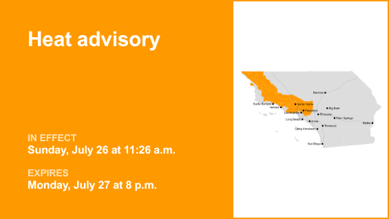Heat advisory for Los Angeles County until Monday evening – San Gabriel Valley Tribune