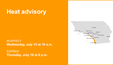 Heat advisory for Orange County Coast and San Diego County Coastal Areas for Wednesday and Thursday – Orange County Register