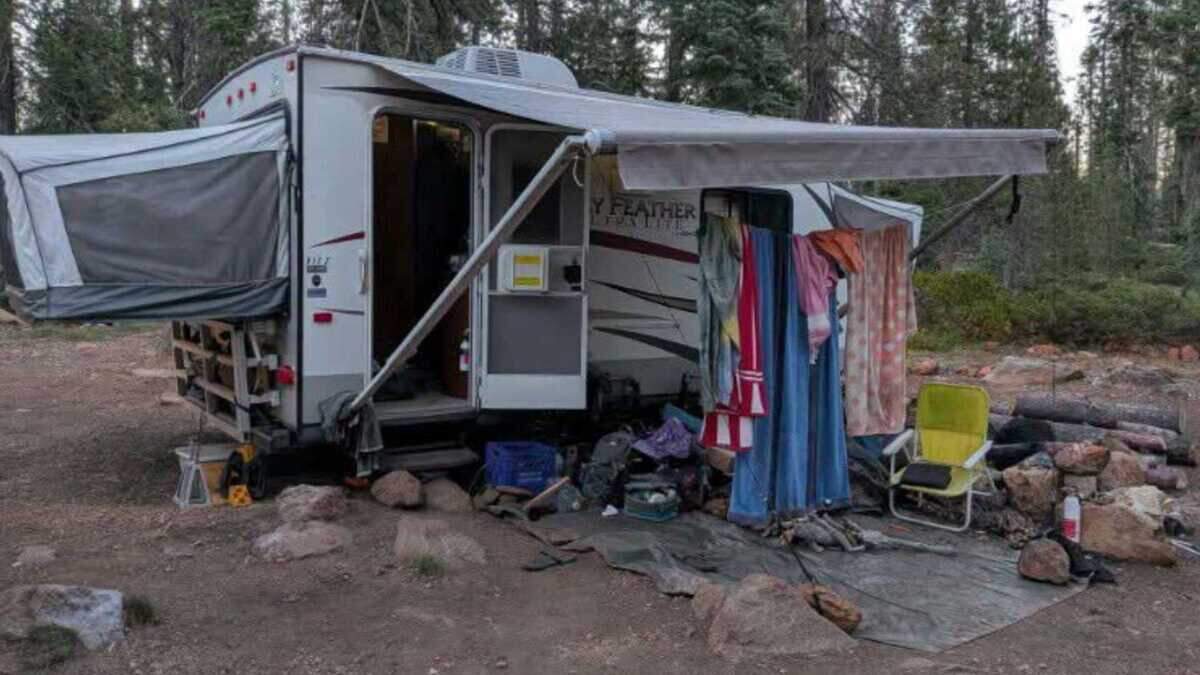 The RV used by Joseph Henrichsen and Phoenix Henrichsen is pictured following their arrests on suspicion of kidnapping two U.S. Forest Service workers near Gumboot Lake in Siskiyou County. Court documents say the father and son are in FBI custody and are expected to face federal charges of kidnapping federal employees and aiding and abetting after investigators said they abducted two biologists and held them hostage before surrendering Friday, July 17, 2026. The RV used by Joseph Henrichsen and Phoenix Henrichsen is pictured following their arrests on suspicion of kidnapping two U.S. Forest Service workers near Gumboot Lake in Siskiyou County. Court documents say the father and son are in FBI custody and are expected to face federal charges of kidnapping federal employees and aiding and abetting after investigators said they abducted two biologists and held them hostage before surrendering Friday, July 17, 2026.