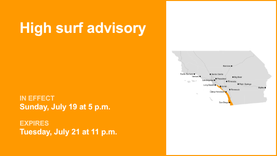 High surf advisory for Orange County Coast and San Diego County Coastal Areas from Sunday to Tuesday – Orange County Register