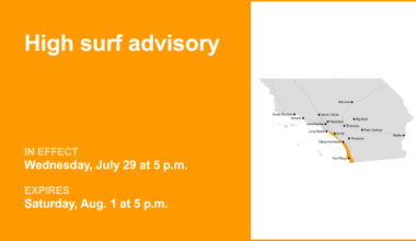 High surf advisory for Orange County Coast and San Diego County Coastal Areas from Wednesday to Saturday – Orange County Register