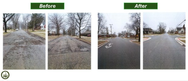 Huntington Woods shows off their past work with road millage funding. This year residents are being asked to approve a $17 million bond proposal to finance road, sewer, water main and park improvements.photo courtesy Huntington Woods