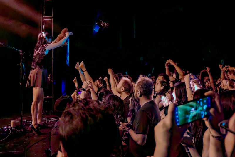 Person performing at a concert