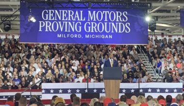 Trump supporters converge in Milford to see the president speak – The Oakland Press