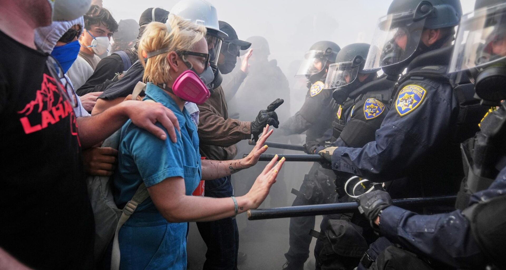 Woman’s lawsuit says she was struck by 11 projectiles in 2025 downtown LA immigration protest  – Daily News