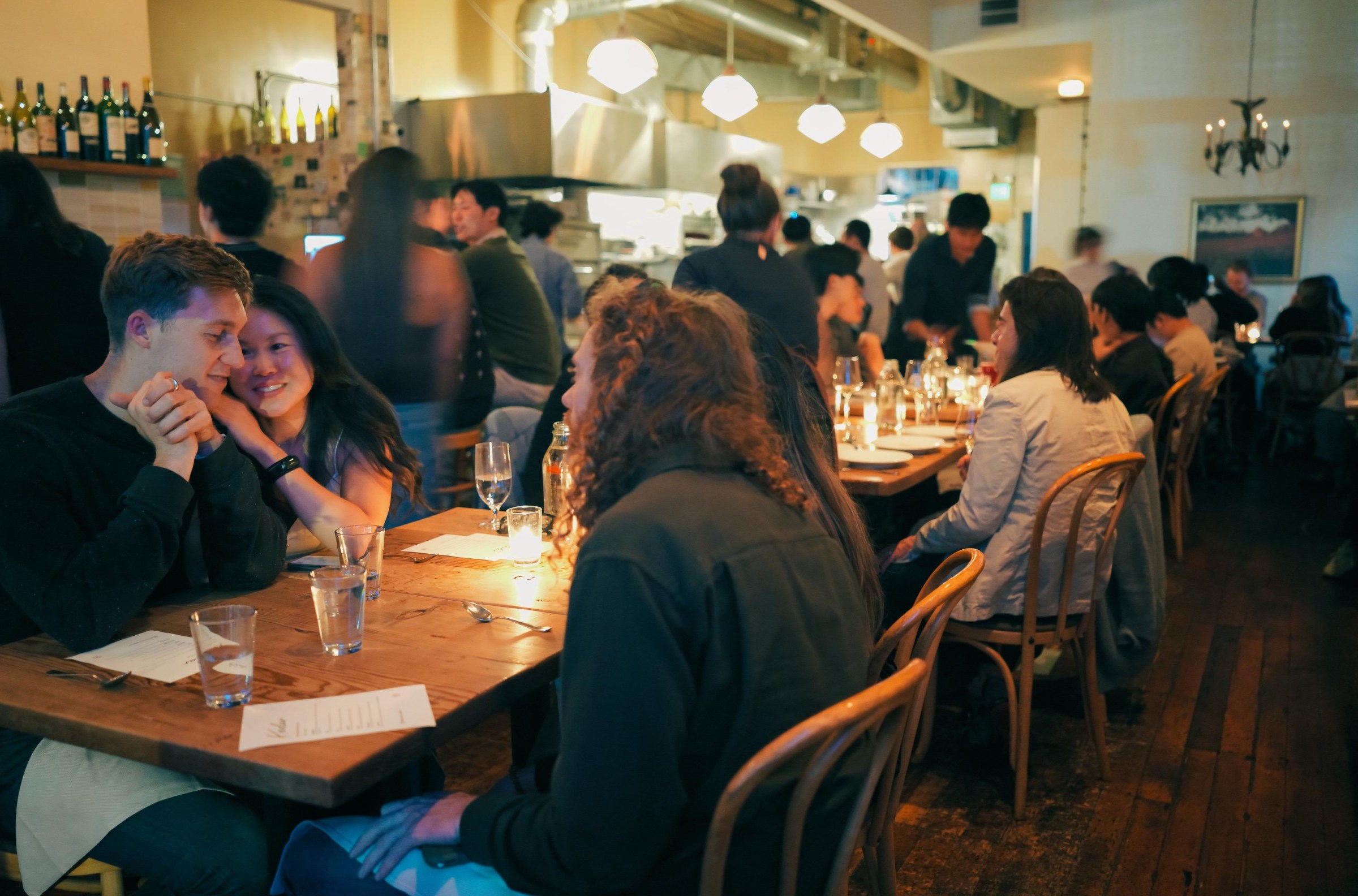 The interior of Heirloom cafe during the pop-up Kedar, from chef Kedar Shenoy, in San Francisco.