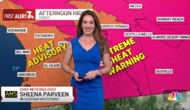 San Diego weather today: Sheena Parveen’s forecast for July 24, 2026 – NBC 7 San Diego