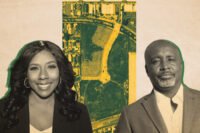 SoLa Impact's Sherri Francois with 10900-10931 S. Clovis Avenue and LA City Council's Marqueece Harris-Dawson