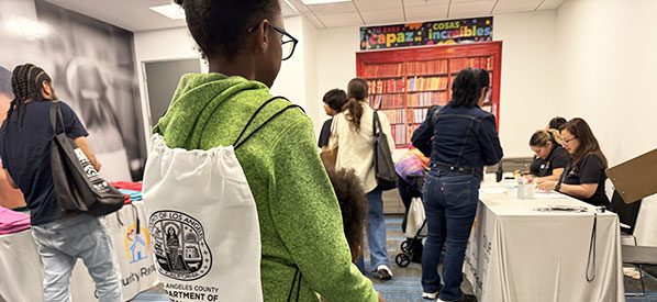 Families find Backpacks Support, Giveaways