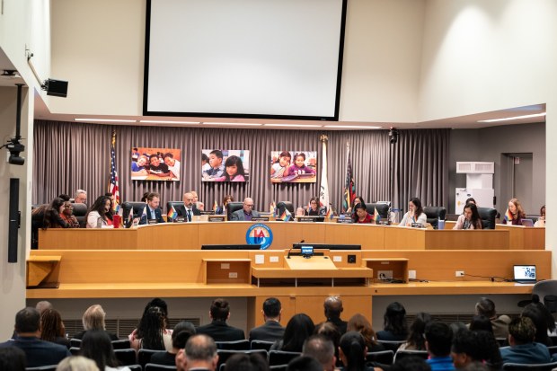 LAUSD school board meeting on June 23, 2026. (Photo by David Crane, Los Angeles Daily News/SCNG)