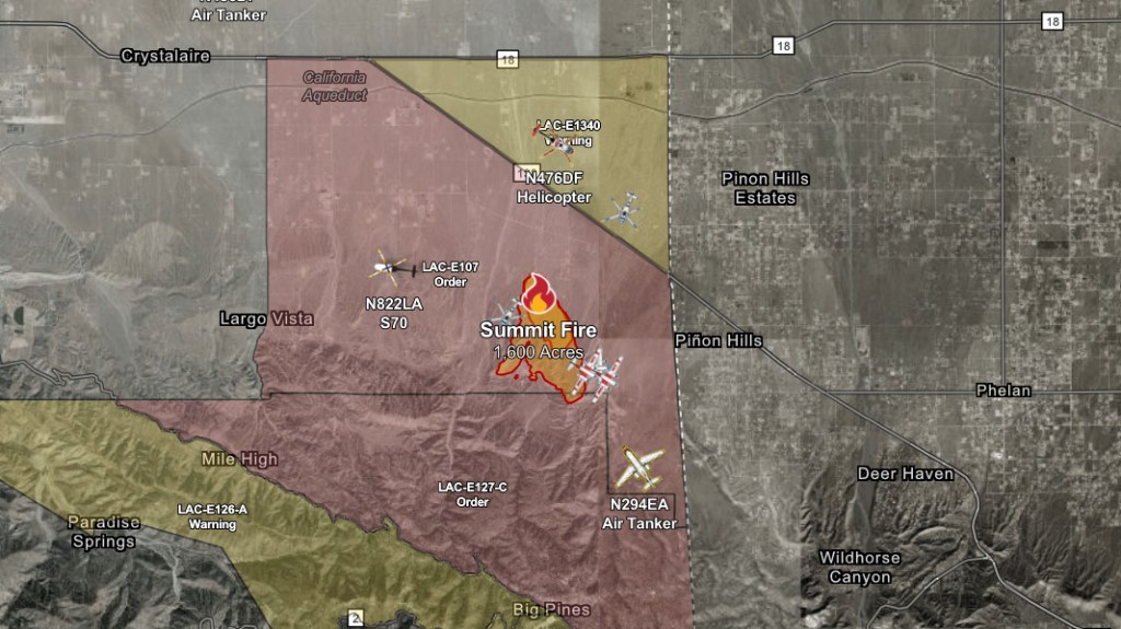 Map: Where the Summit fire is burning in Los Angeles County – Daily News