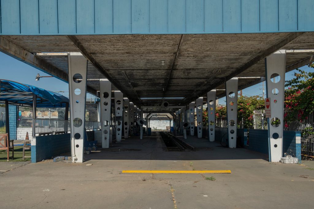 The now-shuttered Crenshaw Imperial Car Wash in Inglewood was one of the first raided by federal immigration agents in 2025. Photo: Karla Gachet for Capital & Main.