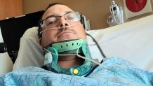 Michael Montoya says he was hospitalized for more than 20 days after a car accident left him with serious injuries.