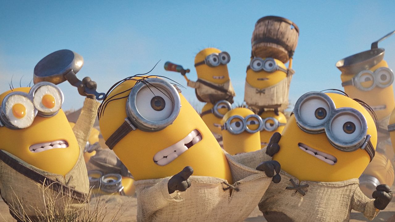 This image released by Universal Pictures shows a scene from Illumination's "Minions & Monsters." (Universal Pictures via AP)