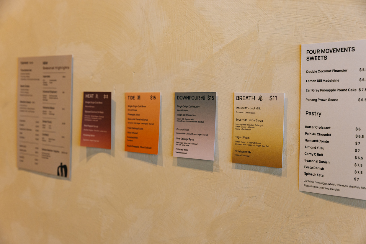 Monolith Coffee menu