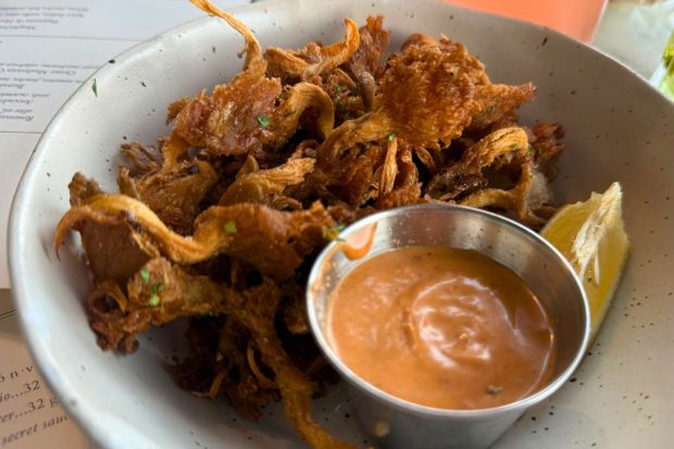 Oyster Mushroom Calamari from The Butcher's Daughter in West Hollywood. (Carolyn Burt, SCNG)