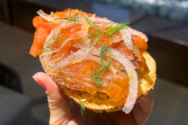 Lox bagel from Rise Bagels in Irvine. (Carolyn Burt, SCNG)
