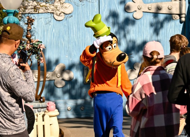 Goofy at Mickey's Toontown inside Disneyland at the Disneyland Resort Anaheim, CA, on Friday, January 16, 2026. (Photo by Jeff Gritchen, Orange County Register/SCNG)