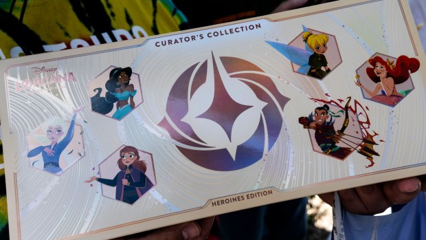 Crowds descended on Downtown Disney for the release of the Lorcana Curator's Collection: Heroines Edition in Anaheim on Friday, July 17, 2026. (Photo by Paul Bersebach, Orange County Register/SCNG)