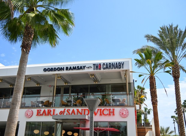 The new Gordon Ramsay at the Carnaby at Downtown Disney on July 13, 2026, in Anaheim. "Hell's Kitchen" celebrity chef Gordon Ramsay's British-themed gastropub pairs the fiery TV persona's iconic British dishes with a 1960s British Invasion-themed restaurant. The restaurant will soft-open for dinner on Monday, July 13.￼ (Photo by Jeff Gritchen, Orange County Register/SCNG)
