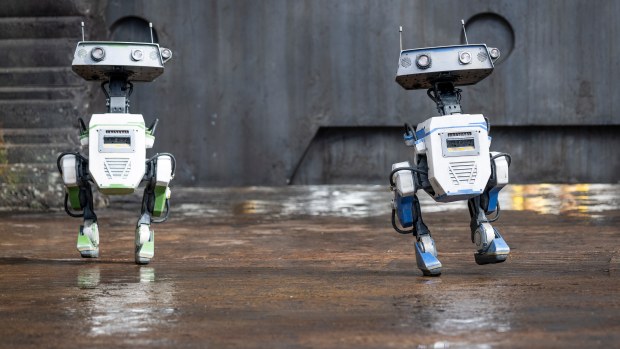 The new droid BDX makes an appearance during Star Wars Season of the Force at Disneyland in Anaheim, CA on Friday, April 5, 2024. (Photo by Paul Bersebach, Orange County Register/SCNG)