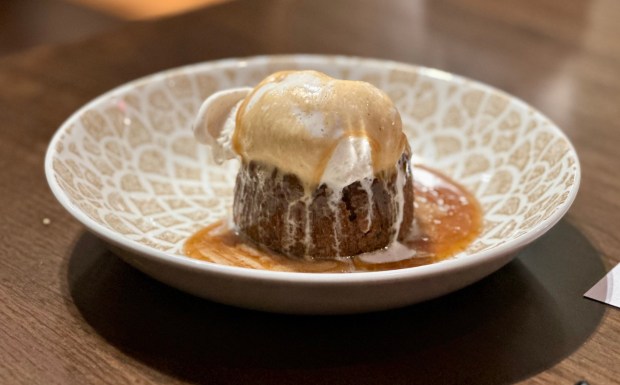 The Sticky Toffee Pudding at the Gordon Ramsay at the Carnaby restaurant in Downtown Disney. (Photo by Brady MacDonald, Orange County Register/SCNG)