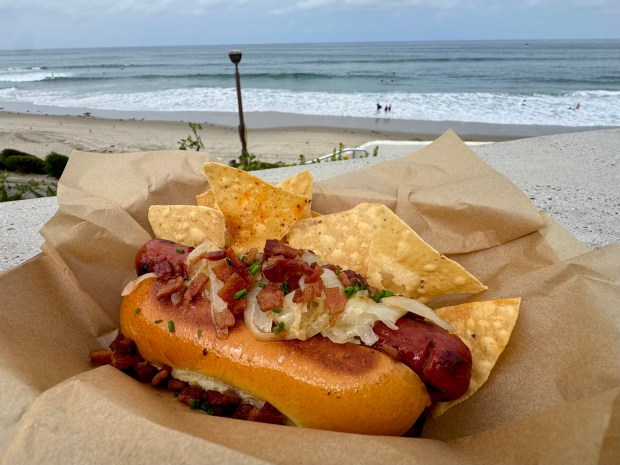 Young's Beach Shack at Salt Creek Beach features a hot dog with a side of tortilla chips. (Photo by Brock Keeling, Orange County Register/SCNG)