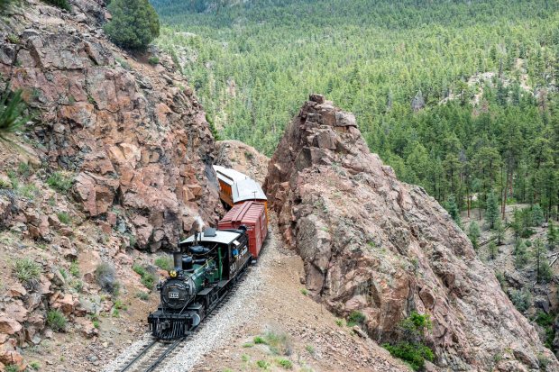Knott's Berry Farm Locomotive 340 during a public excursion on the Durango & Silverton line. (Courtesy of Big Diehl Photography)