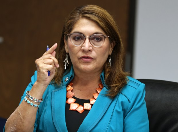 California State Assemblymember Sharon Quirk-Silva speaks during a community event on immigration on Wednesday Aug. 13, 2025 in Santa Ana. (Photos by Karen Tapia, Contributing Photographer)