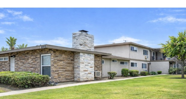 The Bascom Group on July 13 acquired the 183-unit Castlewood Park Apartments in Buena Park for $53 million or $290,301 per unit. Bascom said AMC will provide property management services for the community, while SD-Cap will oversee the planned property renovations. (Photo courtesy of Bascom Group)