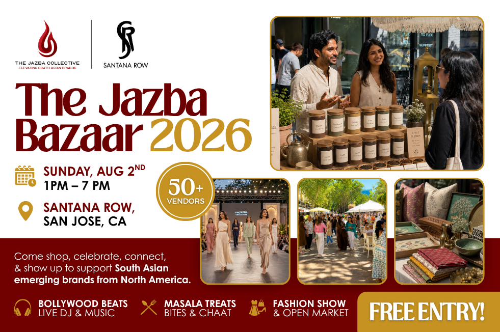 Option-1 The Jazba Bazaar — 1 p.m. – 7 p.m. at Santana Row, San José