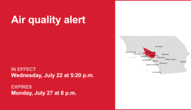 Ozone pollution alert issued for 5 Freeway north of LA Monday – Orange County Register