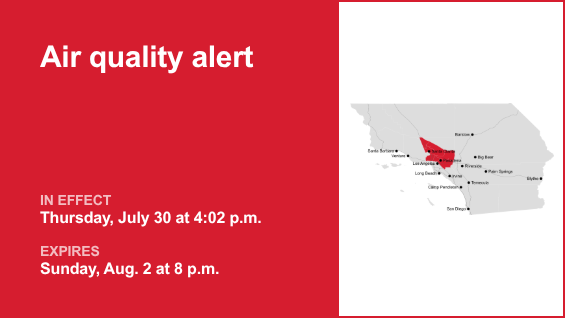 Ozone pollution alert issued for 5 Freeway north of LA Sunday – Orange County Register