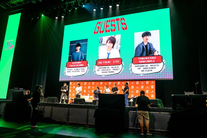 Panel at a convention