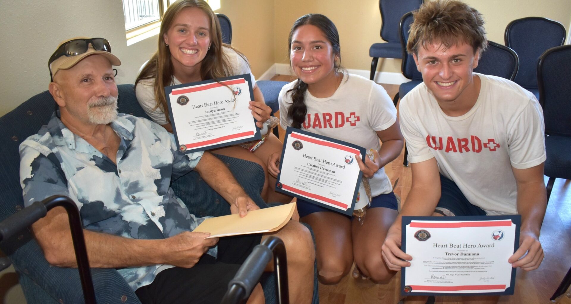 Four Rancho Bernardo Swim & Tennis Club lifeguards honored for saving a man