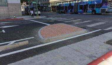 Oakland's Franklin Street Protected Bike Lane Nears Completion