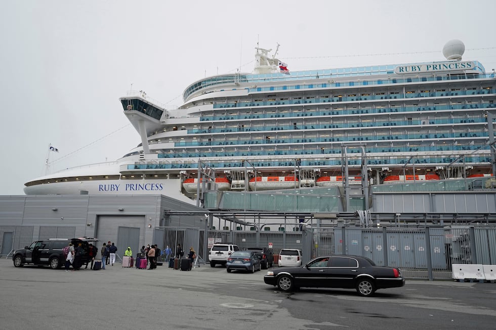 FILE - The Ruby Princess is docked in San Francisco, Thursday, Jan. 6, 2021. (AP Photo/Eric...