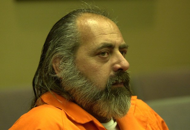 Charles William Mix during his 2003 arraignment at the Hall of Justice in Riverside. (The Press-Enterprise/Silvia Flores)