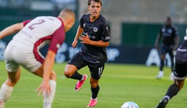 Alameda Post - An Oakland Roots player goes for the ball in the match against Sacramento Republic F.C.