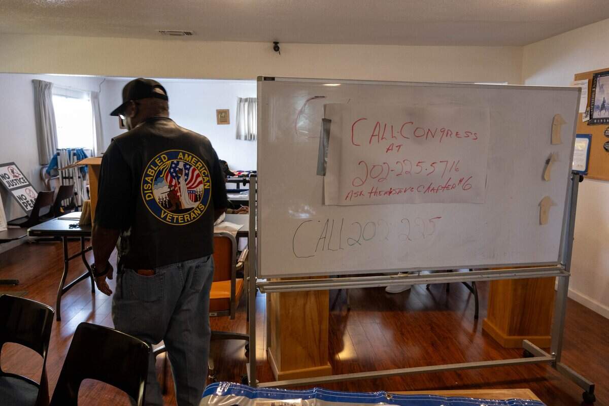 Eldra “D.J.” Jackson, 77, who served in the U.S. Army from 1967 to 1968 with the 173rd Airborne, walks through the Disabled American Veterans Chapter No. 6 building in Sacramento County in May. Jackson is an 18-year military veteran and a lifetime DAV member and past chapter commander.