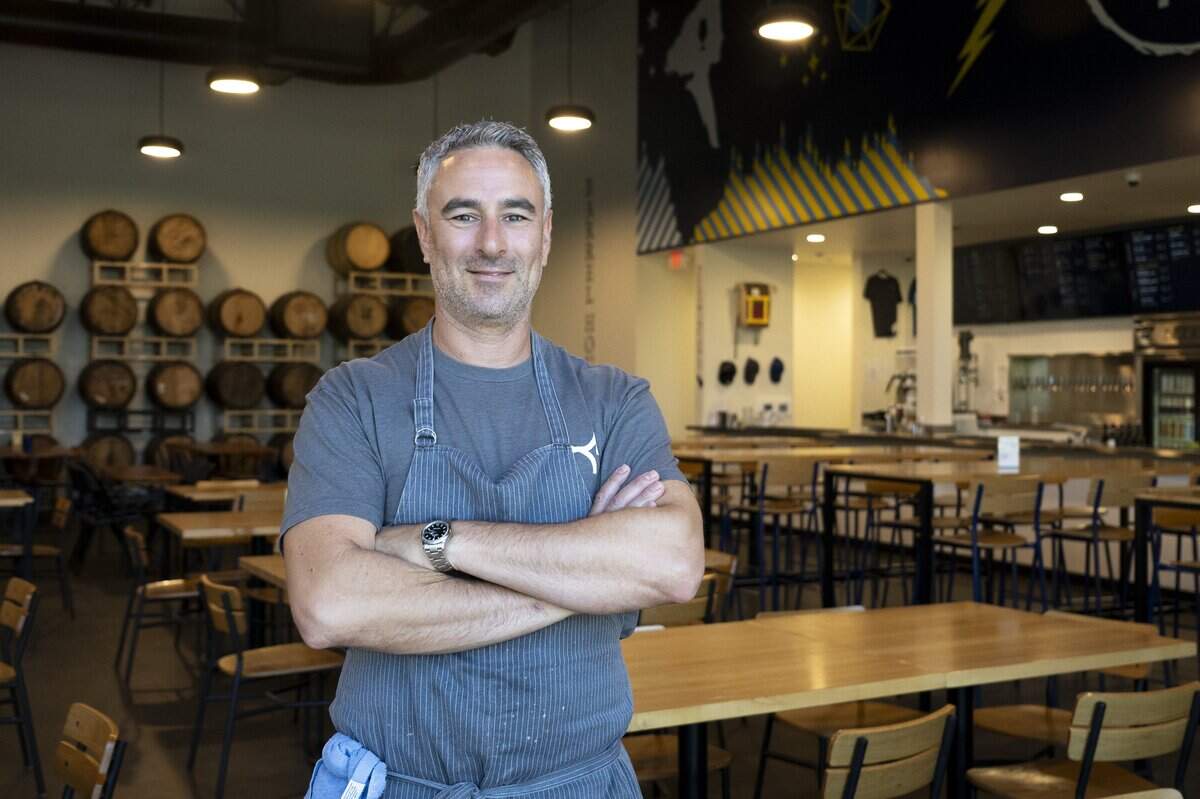Chef Mike Fagnoni poses for a portrait in Moksa Barrel House in Roseville on July 9. The casual quick-serve restaurant is also a collaboration with Moksa Brewing Company.