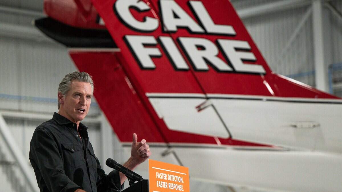 Newsom says wildfires and AI shape California’s climate risk
