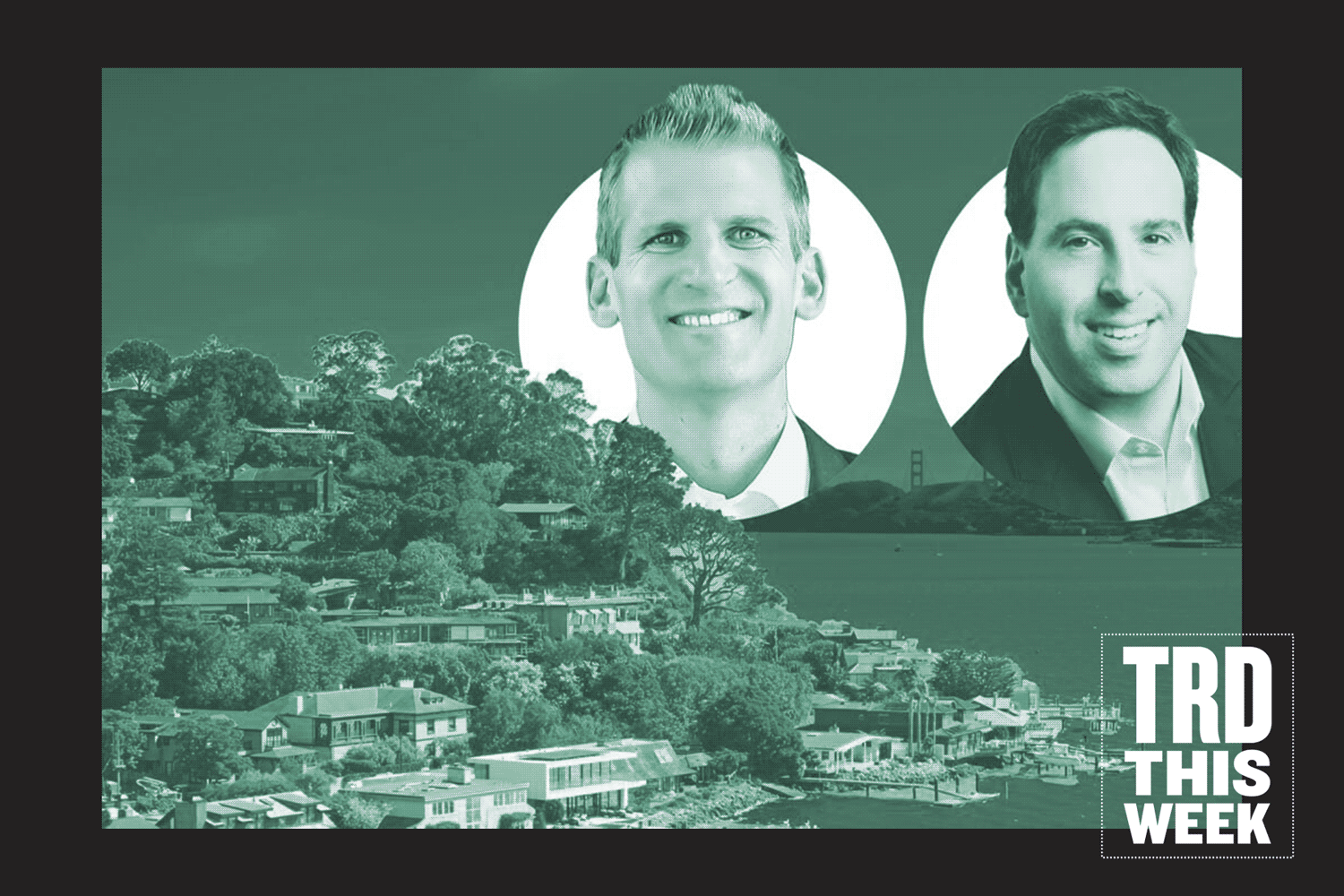 Alexander Narodny of City Real Estate and David Cohen of City Real Estate; Ian Jacobs and 180 Post Street; Yoda PLC CEO Alon Bar with Transamerica Pyramid