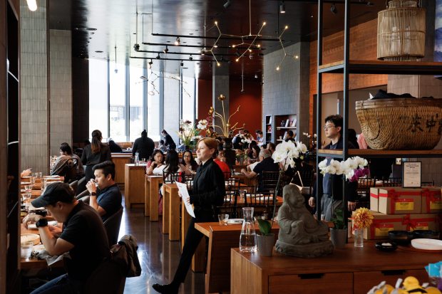 Customers have lunch at Asia Live, a new restaurant in the Westfield Valley Fair mall in Santa Clara, Calif., on June 24, 2026. (Dai Sugano/Bay Area News Group)
