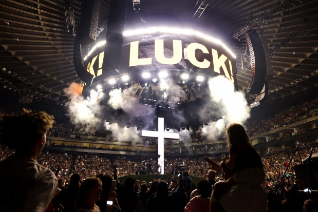 Fans watch Forrest Frank perform during a Christian music concert at Oakland Arena in Oakland, Calif., on Tuesday, July 14, 2026. (Ray Chavez/Bay Area News Group)