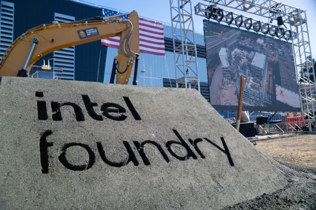 A section of the under-construction Intel Foundry manufacturing hub at 3065 Bowers Avenue in Santa Clara, as seen on June 30, 2026.(Intel)