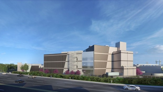 Street-level view of the Intel Foundry manufacturing hub at 3065 Bowers Avenue in Santa Clara, concept.(Intel)
