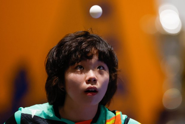 Lilian Ma competes in the 2026 U.S. National Table Tennis Championships at the San Jose McEnery Convention Center in San Jose, Calif., on Tuesday, July 7, 2026. (Shae Hammond/Bay Area News Group)